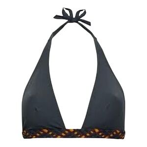 Eres Pampero Mambo Fringed Triangle Bikini Top in Caviar NWT